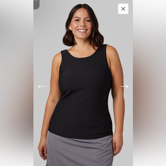 32 Degrees Cool NWT Women's Active Ribbed Blue Tank Bra Tank Top, Women’s Sz L - Picture 11 of 12